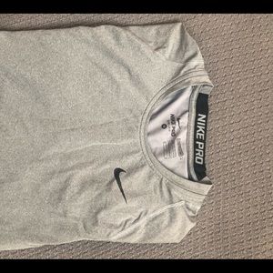 Gray nike pro dri-fit shirt